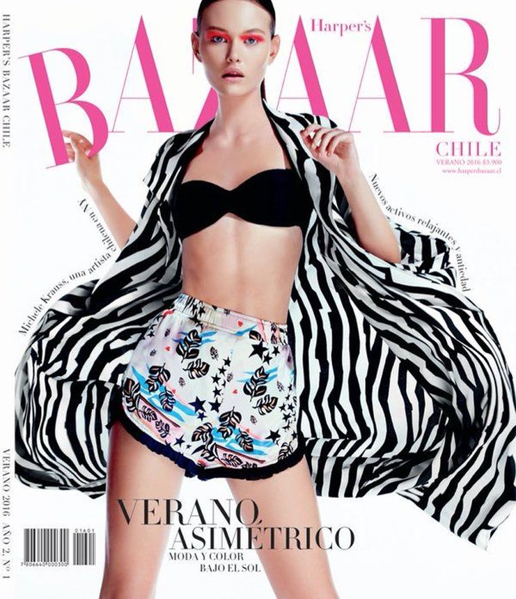 HARPERS BAZAAR CHILE magazine side cover  January 2016