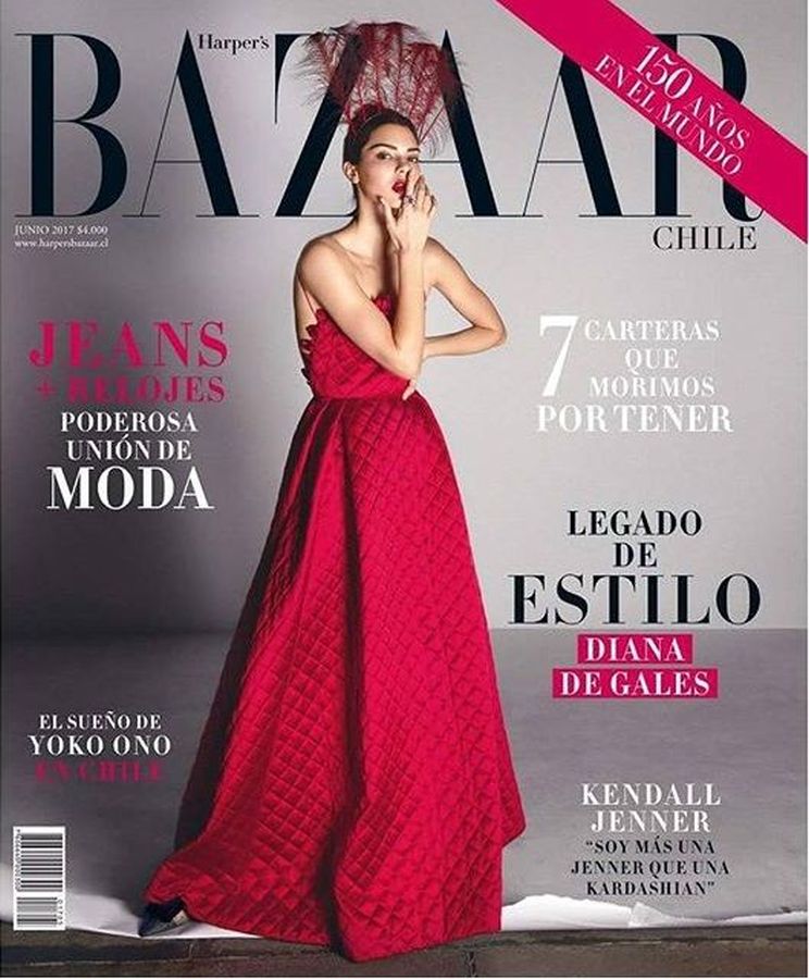 HARPERS BAZAAR CHILE magazine side cover  June 2017