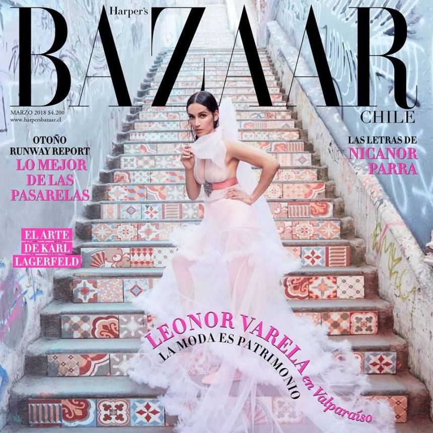 HARPERS BAZAAR CHILE magazine side cover  March 2018