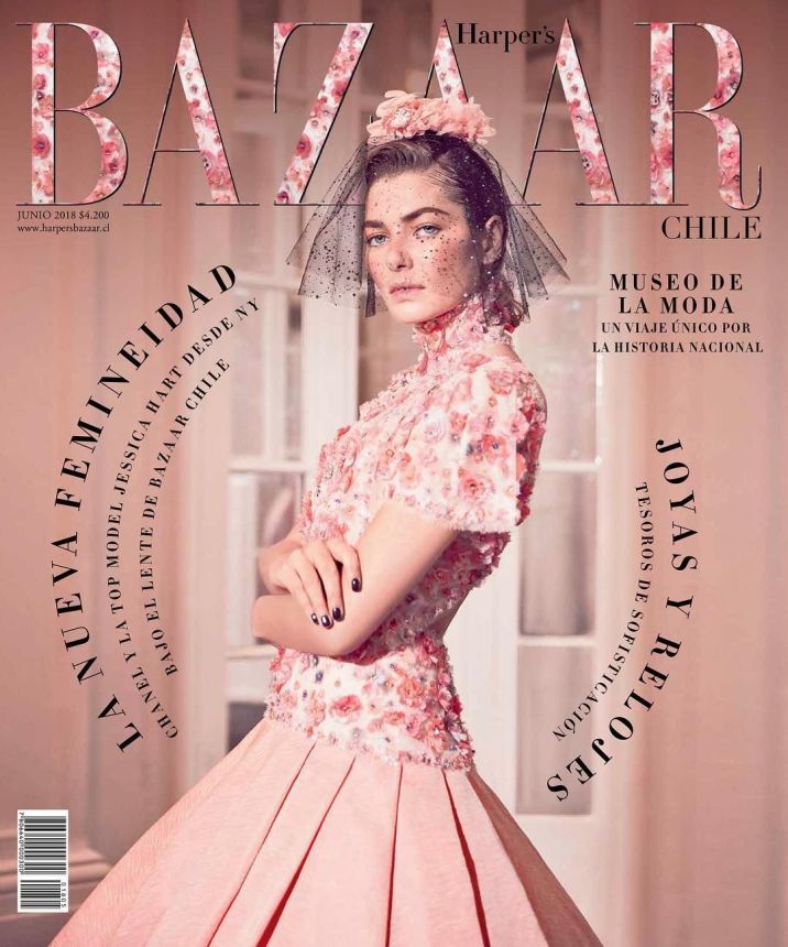 HARPERS BAZAAR CHILE magazine side cover  June 2018