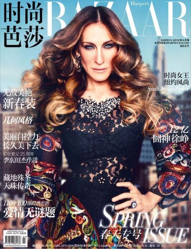 HARPERS BAZAAR CHINA magazine side cover  March 2013