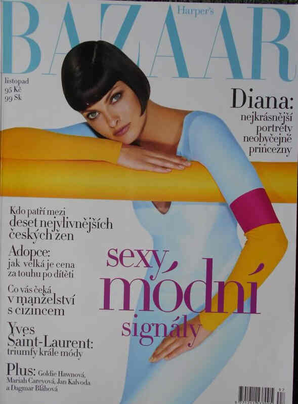 HARPERS BAZAAR CZECH REPUBLIC magazine side cover  November 1997