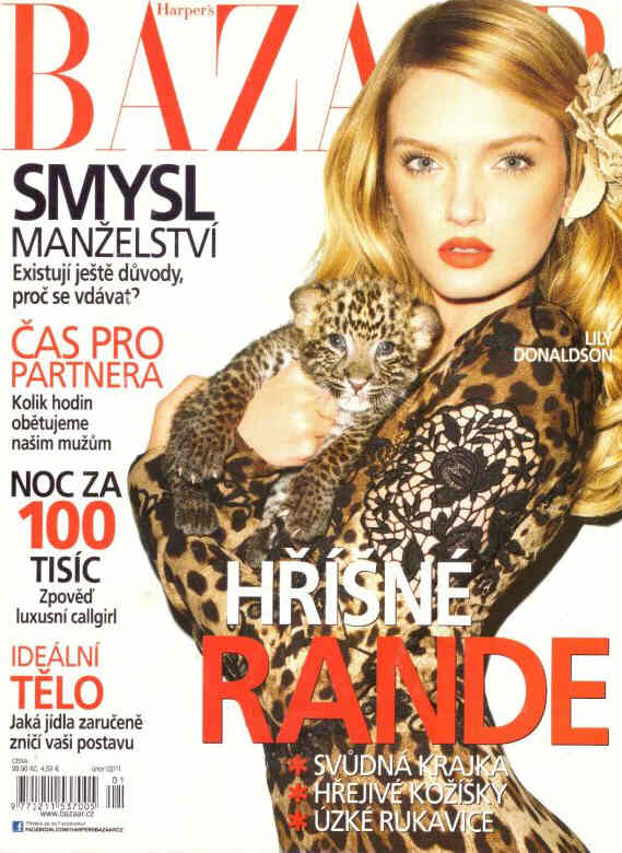 HARPERS BAZAAR CZECH REPUBLIC magazine side cover  February 2011