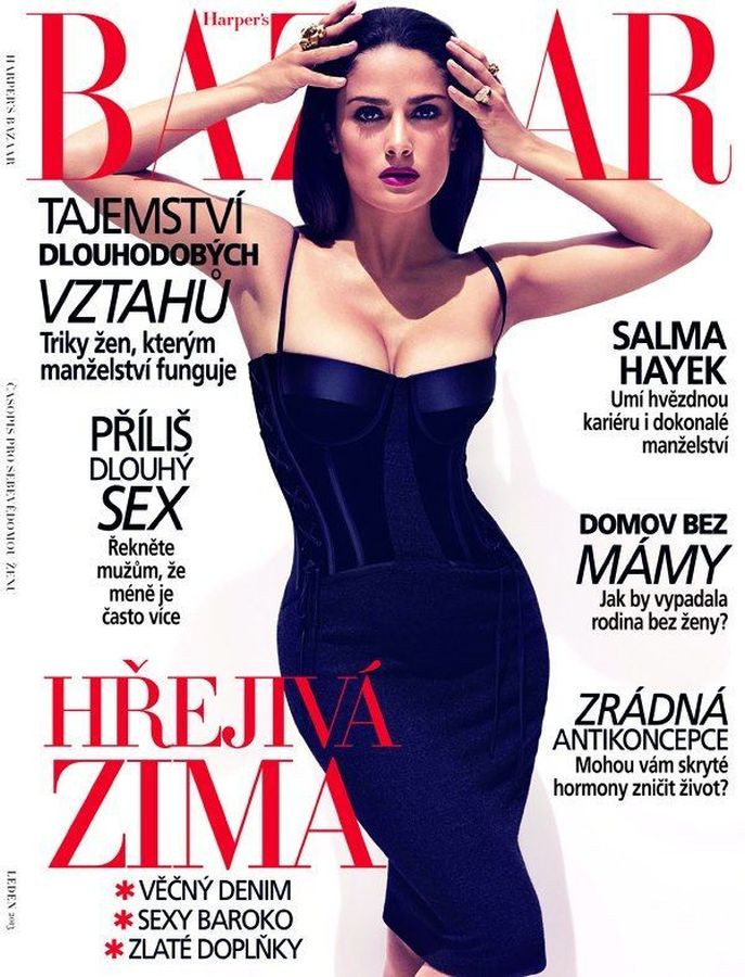 HARPERS BAZAAR CZECH REPUBLIC magazine side cover  January 2013