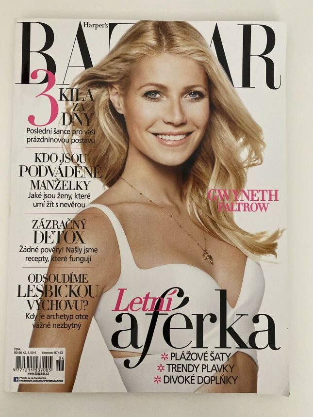 HARPERS BAZAAR CZECH REPUBLIC magazine side cover  July 2013