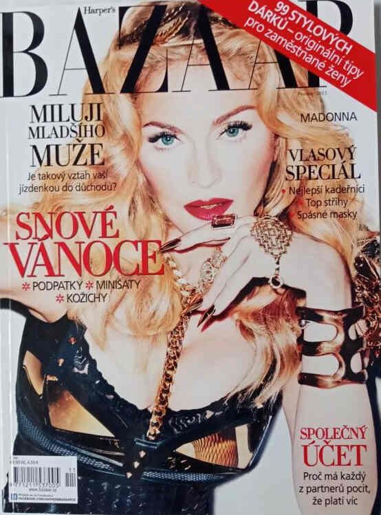 HARPERS BAZAAR CZECH REPUBLIC magazine side cover  December 2013
