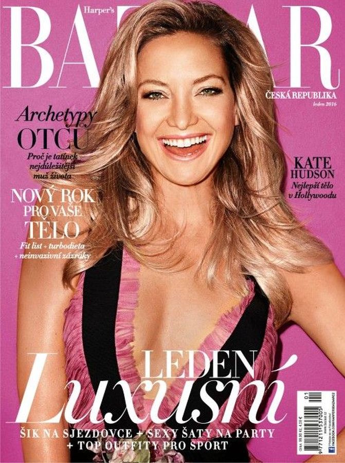 HARPERS BAZAAR CZECH REPUBLIC magazine side cover  January 2016