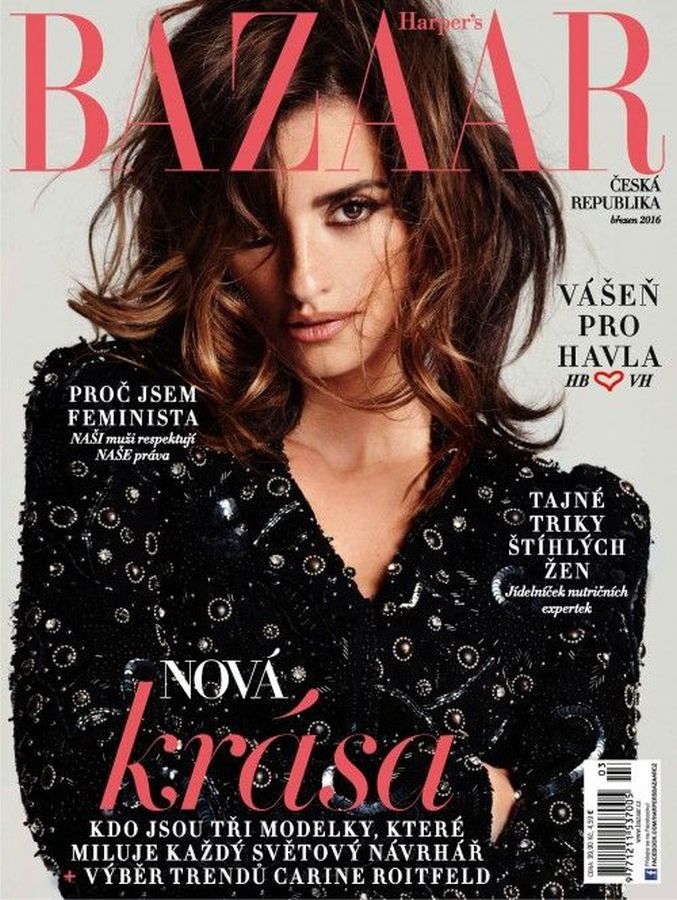 HARPERS BAZAAR CZECH REPUBLIC magazine side cover  March 2016