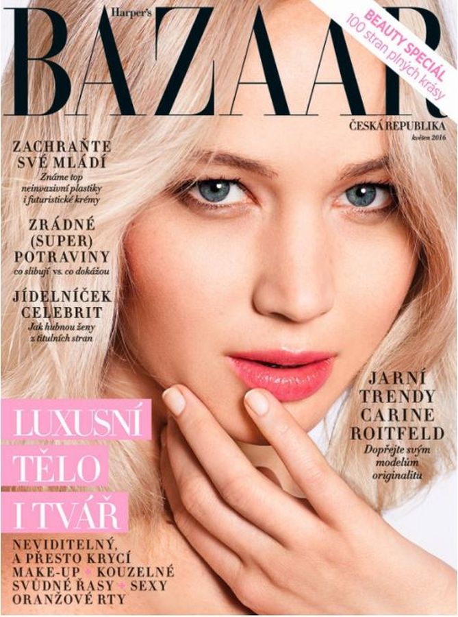 HARPERS BAZAAR CZECH REPUBLIC magazine side cover  May 2016