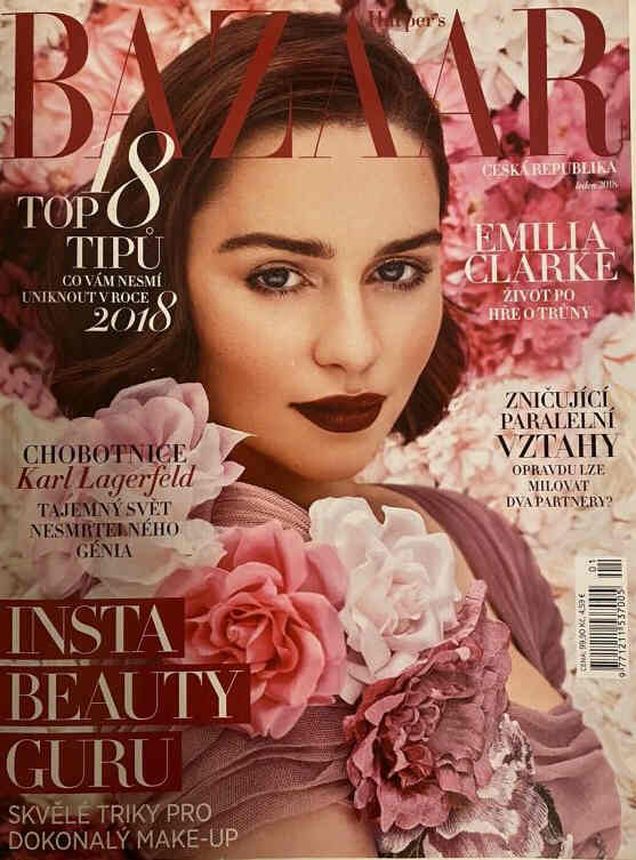 HARPERS BAZAAR CZECH REPUBLIC magazine side cover  January 2018