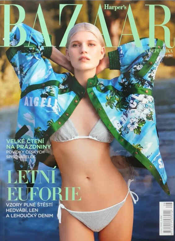 HARPERS BAZAAR CZECH REPUBLIC magazine side cover  August 2019