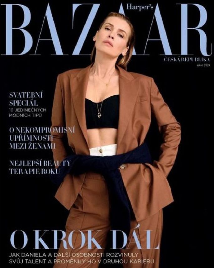 HARPERS BAZAAR CZECH REPUBLIC magazine side cover  February 2023