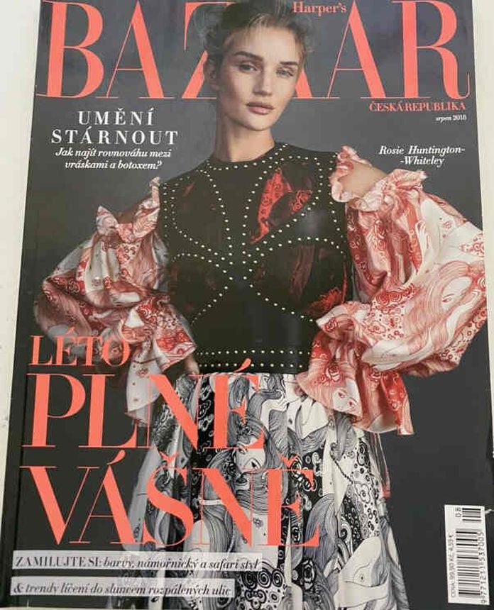 HARPERS BAZAAR CZECH REPUBLIC magazine side cover  August 2018