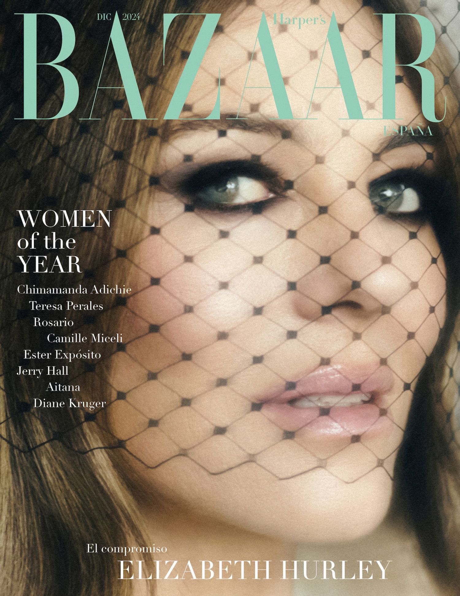 HARPERS BAZAAR SPAIN magazine side cover  December 2024