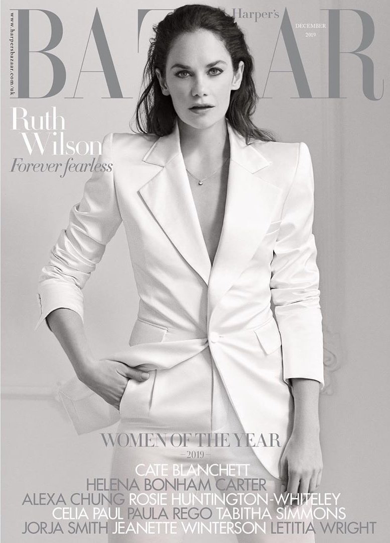 HARPERS BAZAAR UK magazine side cover  December 2019