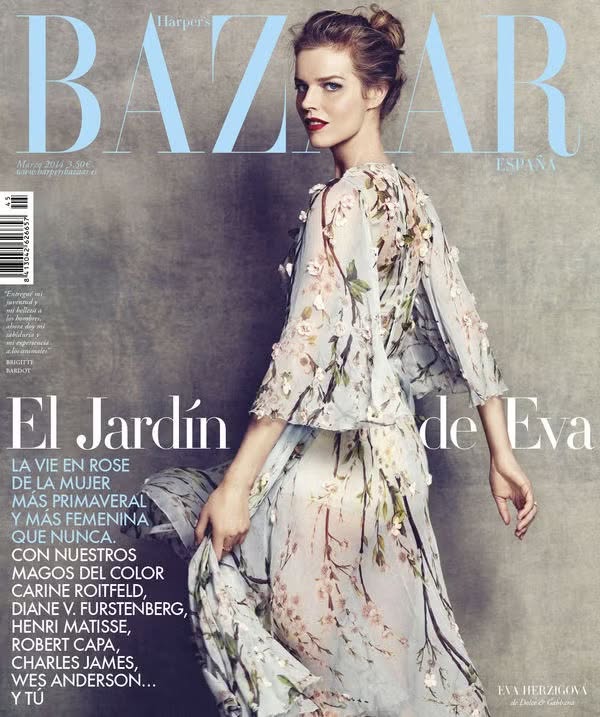 HARPERS BAZAAR SPAIN magazine side cover  March 2014
