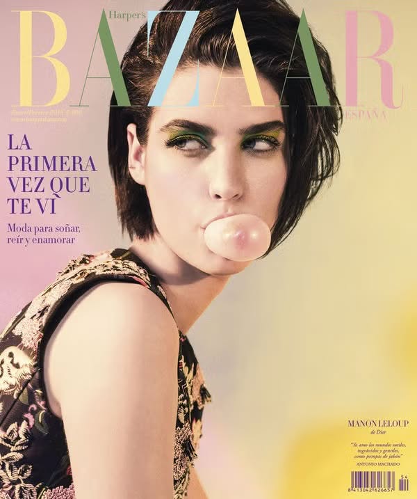 HARPERS BAZAAR SPAIN magazine side cover  January 2015