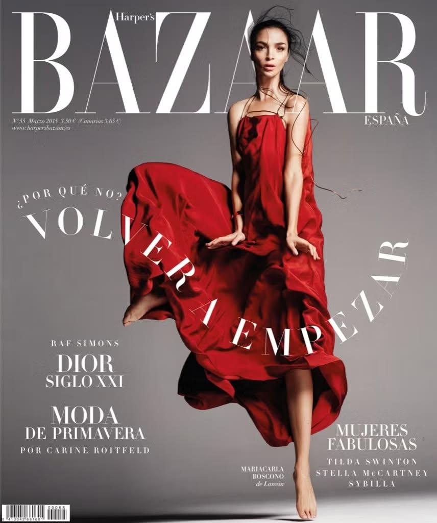HARPERS BAZAAR SPAIN magazine side cover  March 2015