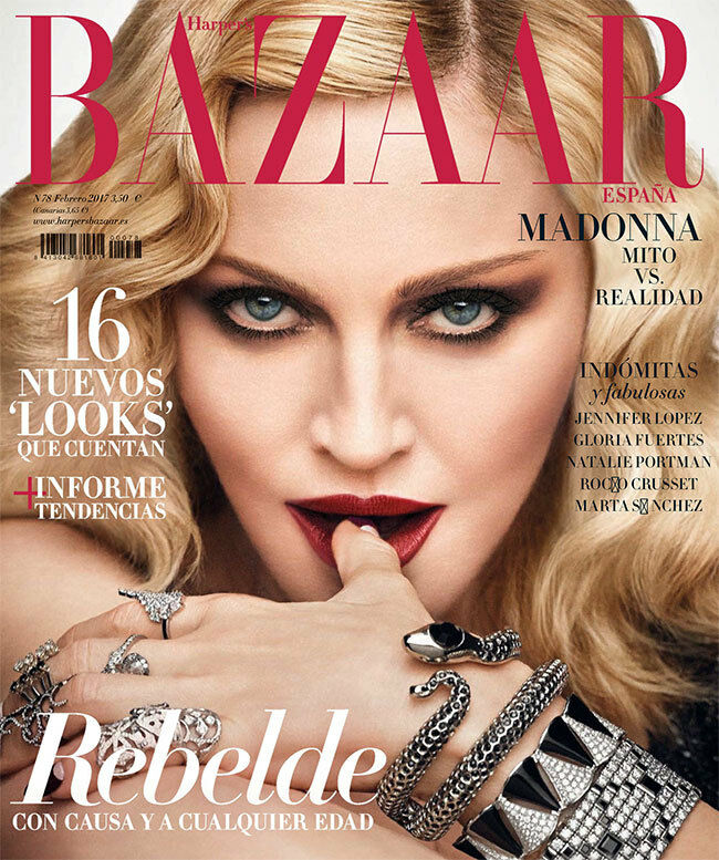HARPERS BAZAAR SPAIN magazine side cover  February 2017