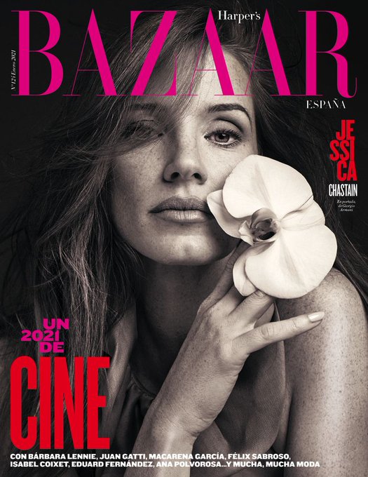 HARPERS BAZAAR SPAIN magazine side cover  January 2021
