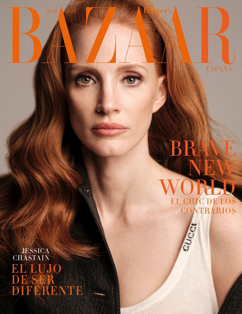 HARPERS BAZAAR SPAIN magazine side cover  March 2024