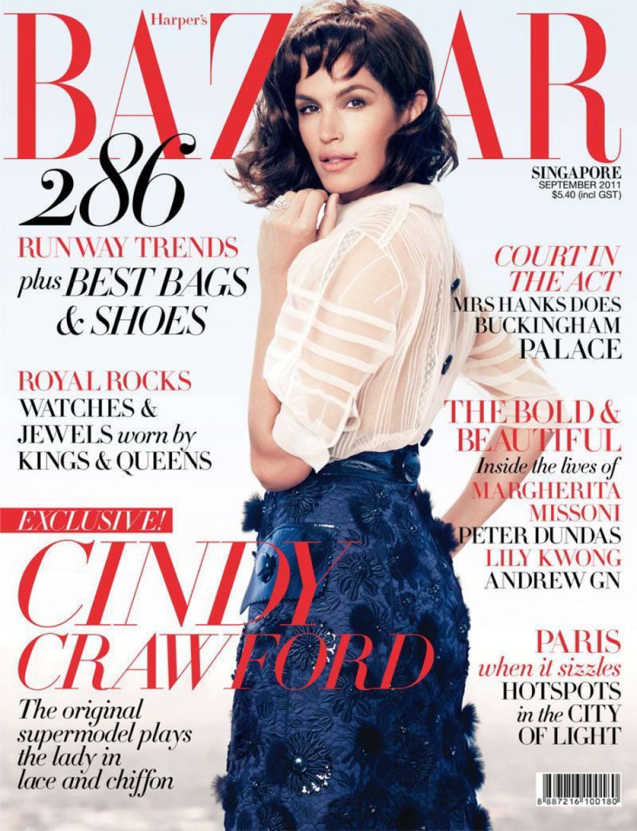 HARPERS BAZAAR SINGAPORE magazine side cover  September 2011