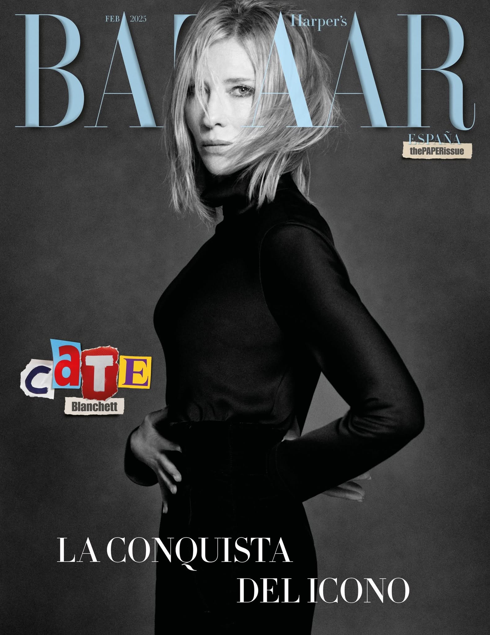 HARPERS BAZAAR SPAIN magazine side cover  February 2025