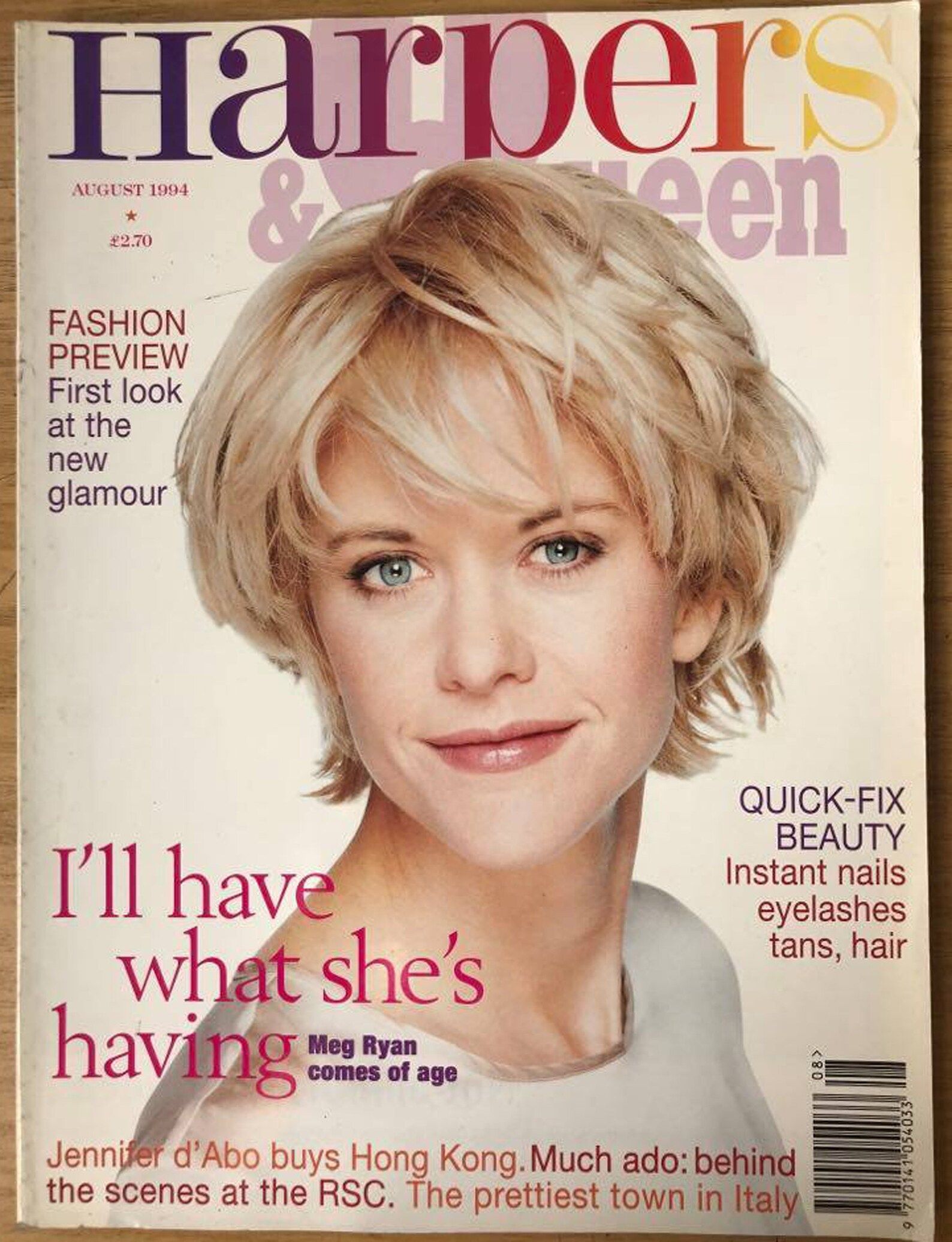 HARPERS BAZAAR UK magazine side cover  August 1994