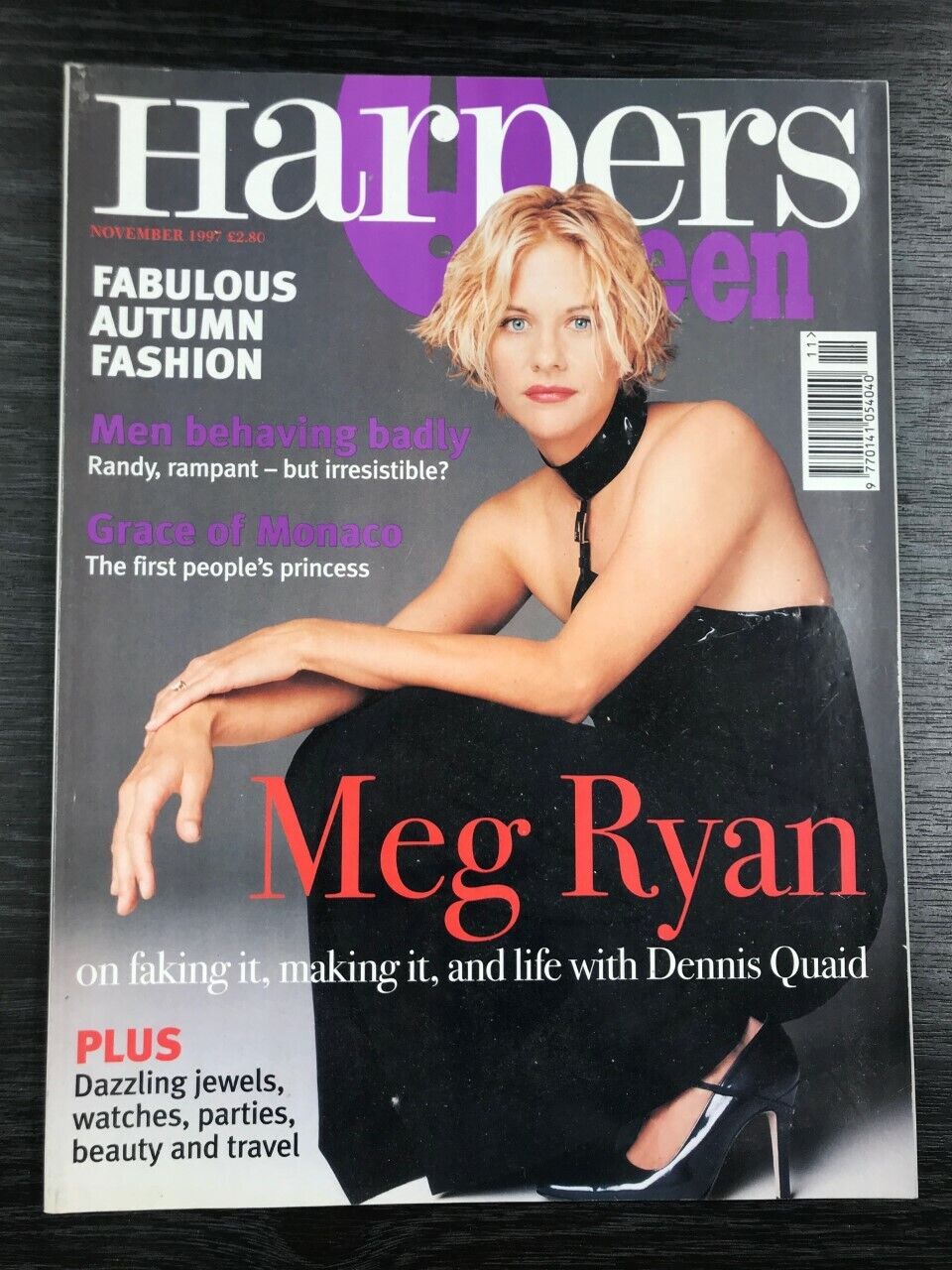 HARPERS BAZAAR UK magazine side cover  November 1997