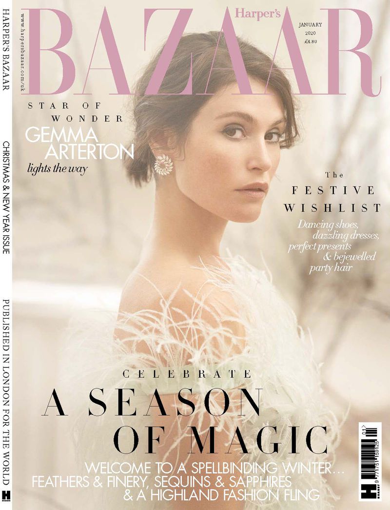 HARPERS BAZAAR UK magazine side cover  January 2020