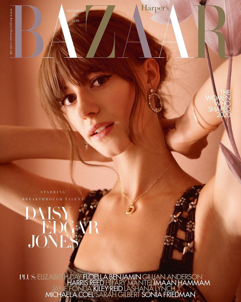 HARPERS BAZAAR UK magazine side cover  December 2020