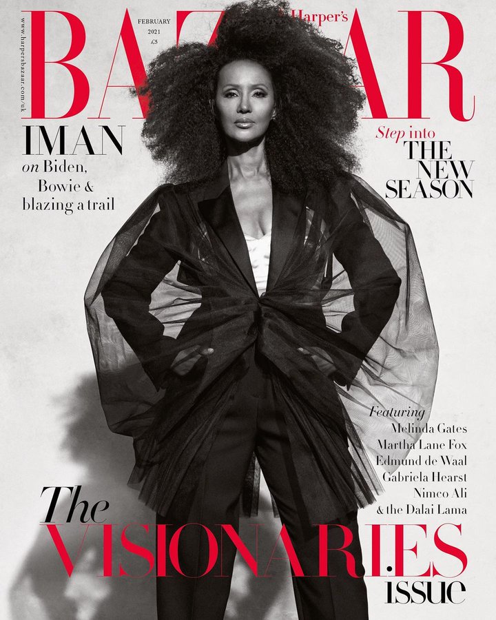 HARPERS BAZAAR UK magazine side cover  February 2021