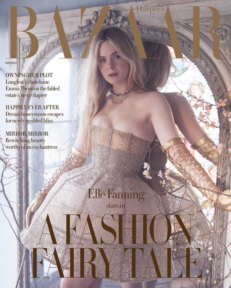 HARPERS BAZAAR UK magazine side cover  May 2023