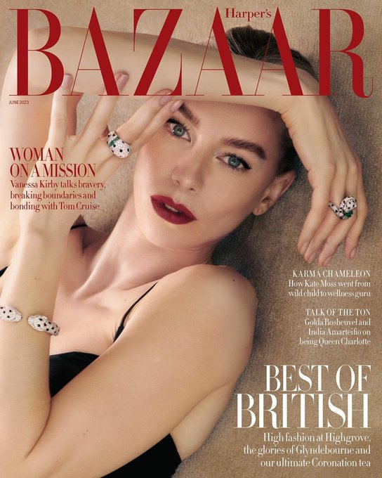 HARPERS BAZAAR UK magazine side cover  June 2023