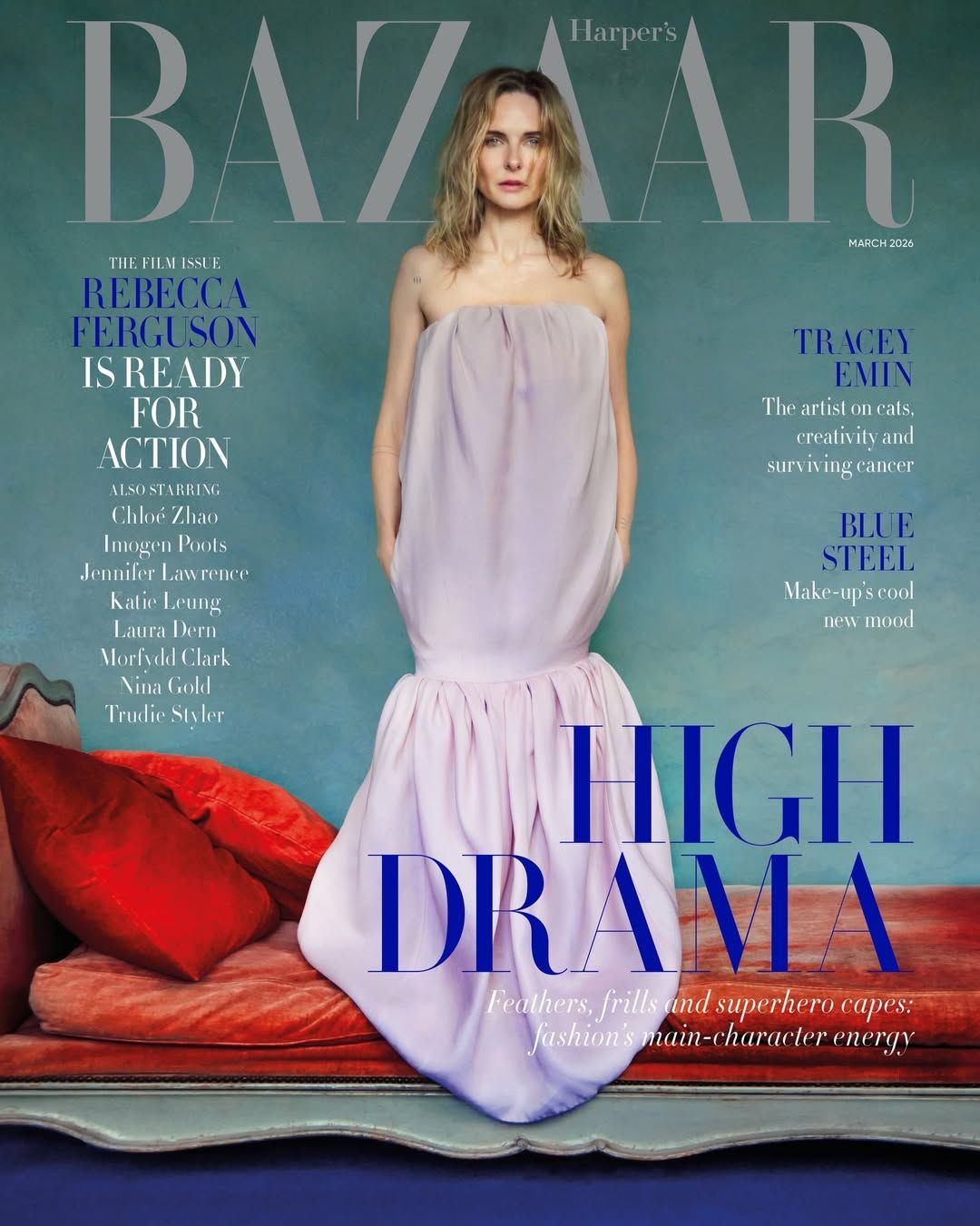 HARPERS BAZAAR UK magazine side cover  March 2026