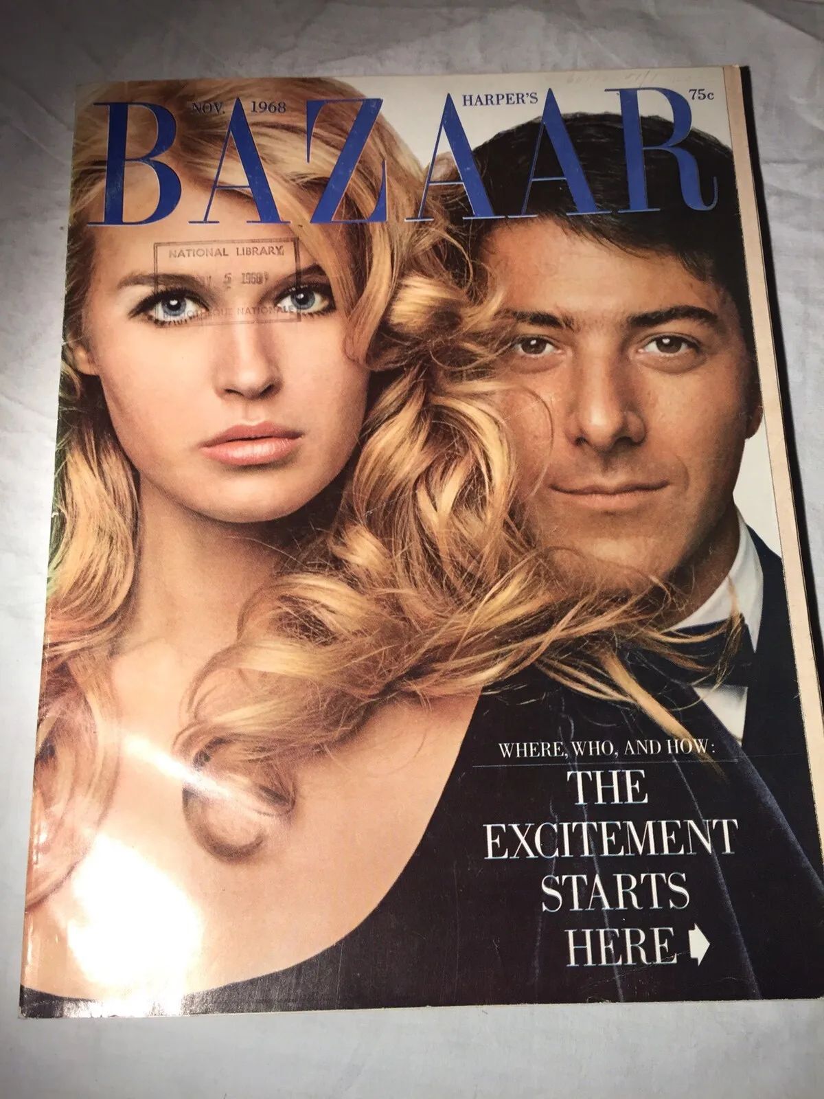 HARPERS BAZAAR USA magazine side cover  November 1968