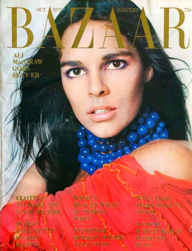 HARPERS BAZAAR USA magazine side cover  October 1972