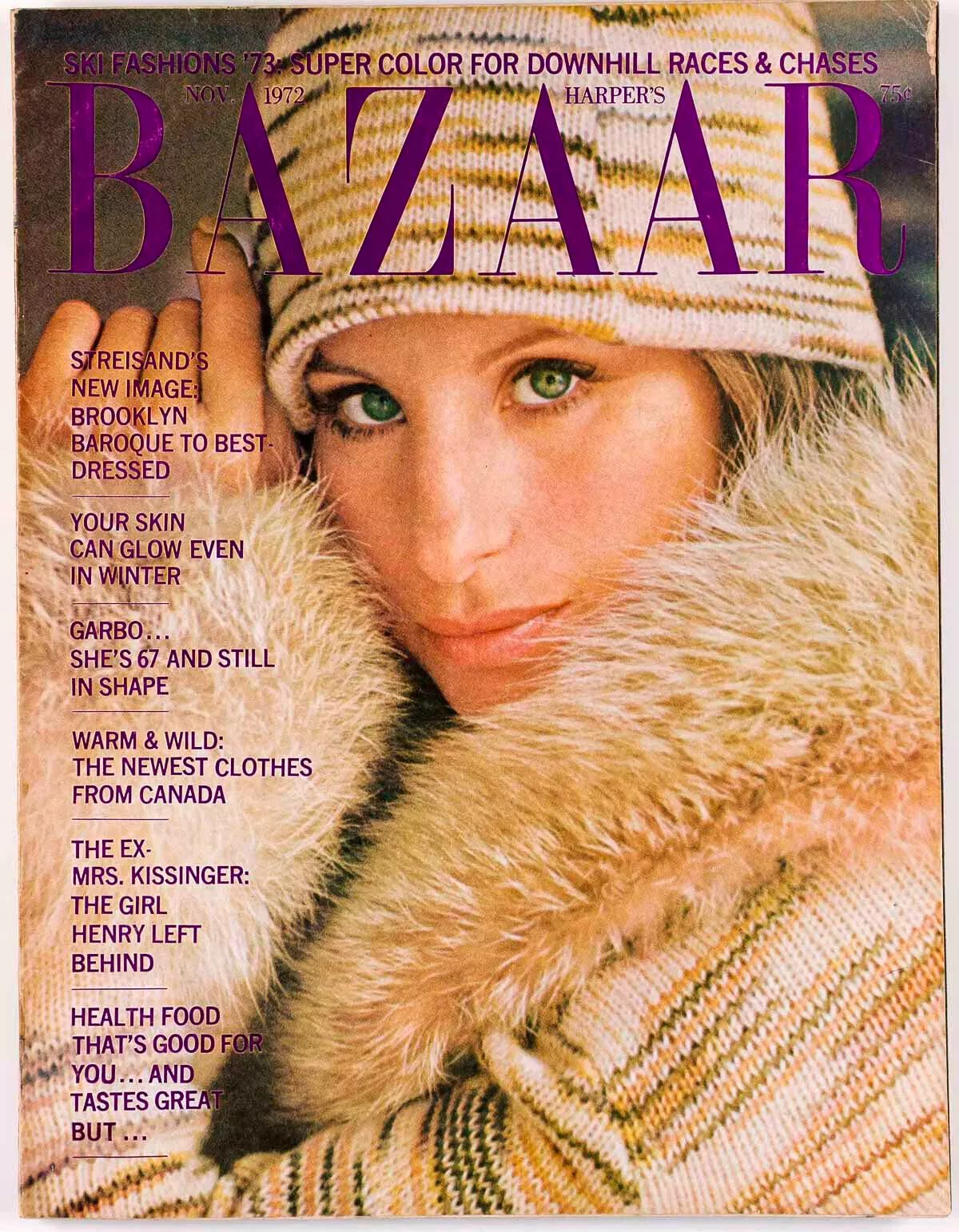 HARPERS BAZAAR USA magazine side cover  November 1972