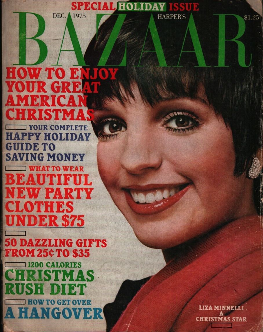 HARPERS BAZAAR USA magazine side cover  December 1975