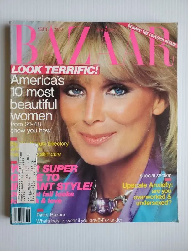 HARPERS BAZAAR USA magazine side cover  September 1984