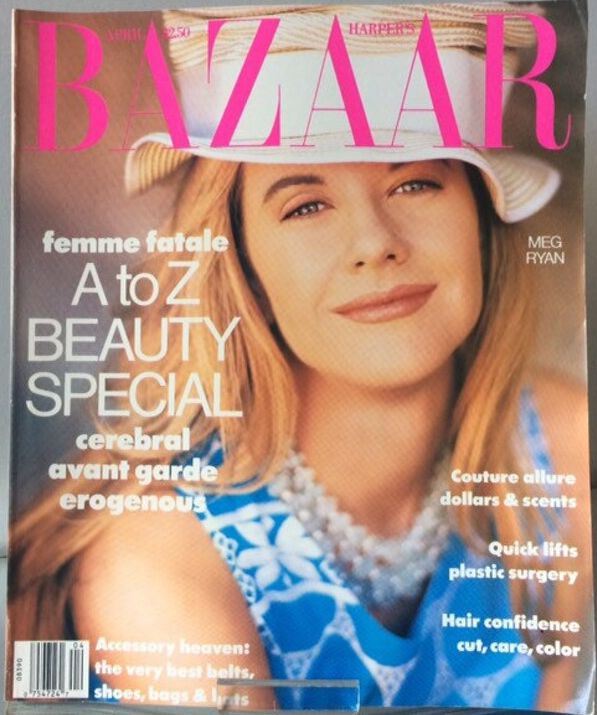 HARPERS BAZAAR USA magazine side cover  April 1991