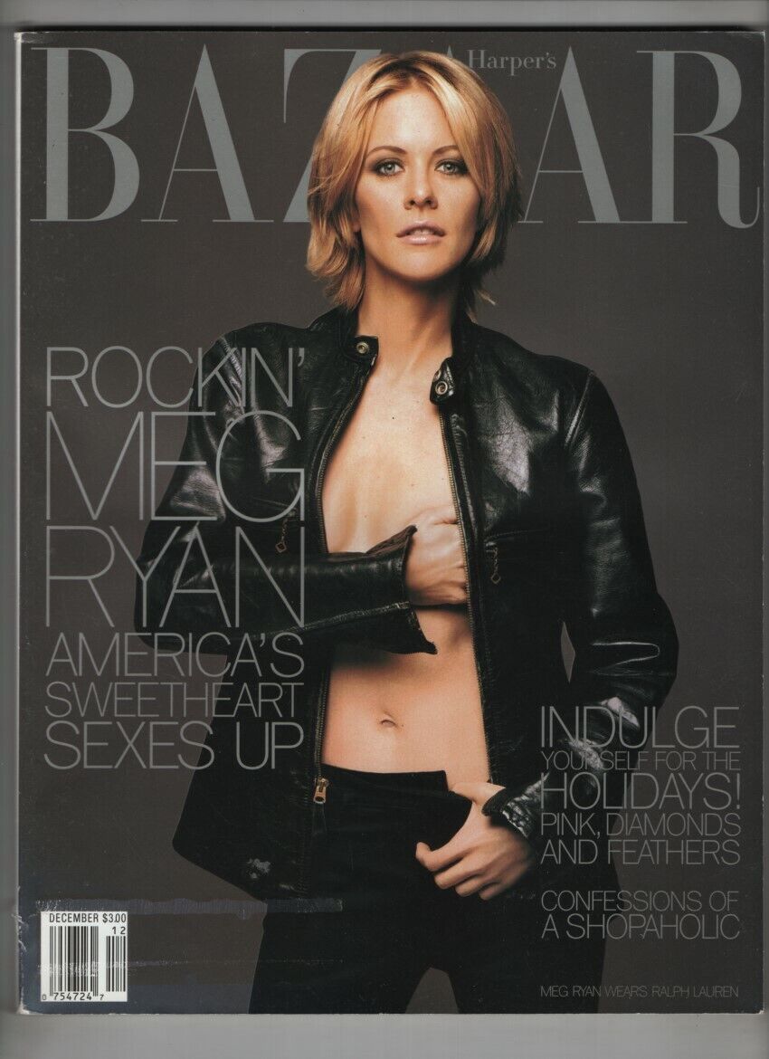 HARPERS BAZAAR USA magazine side cover  December 1998