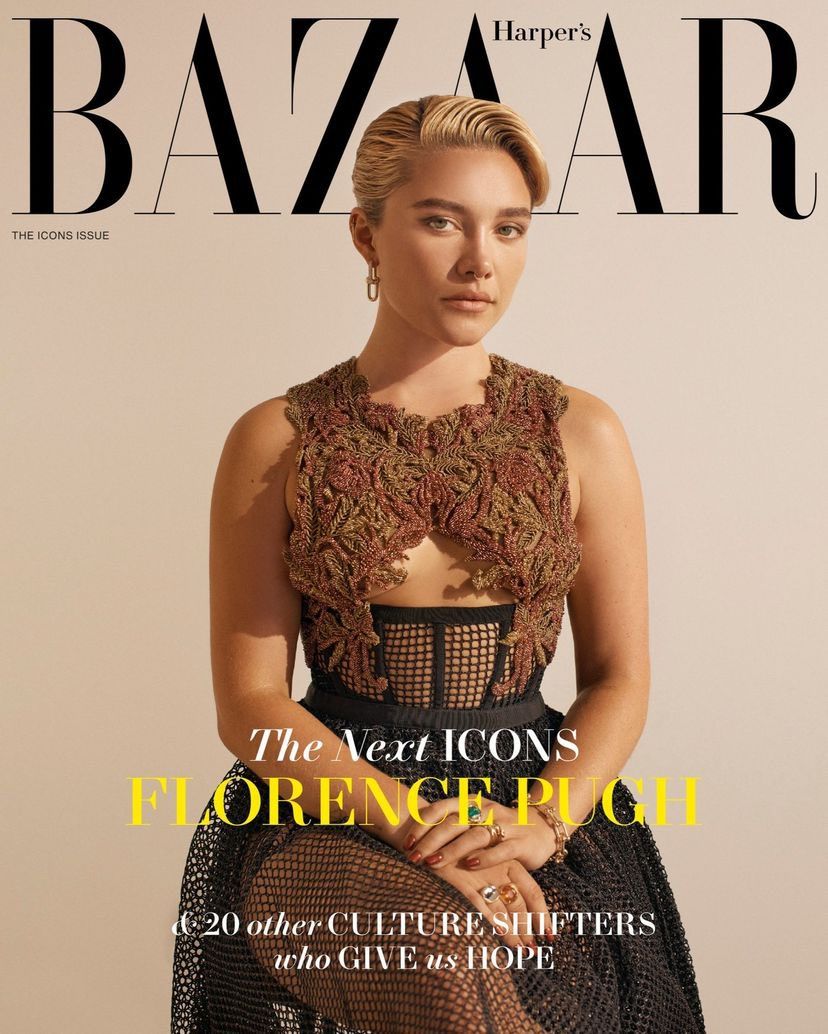 HARPERS BAZAAR USA magazine side cover  September 2022