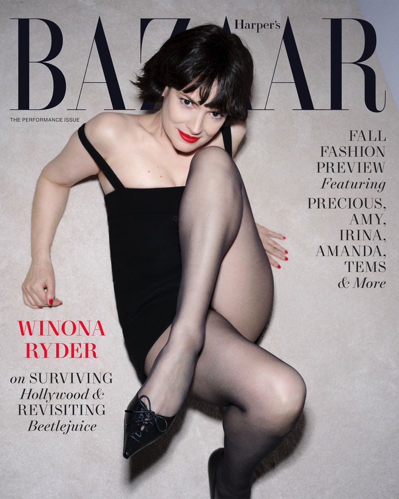 HARPERS BAZAAR USA magazine side cover  August 2024