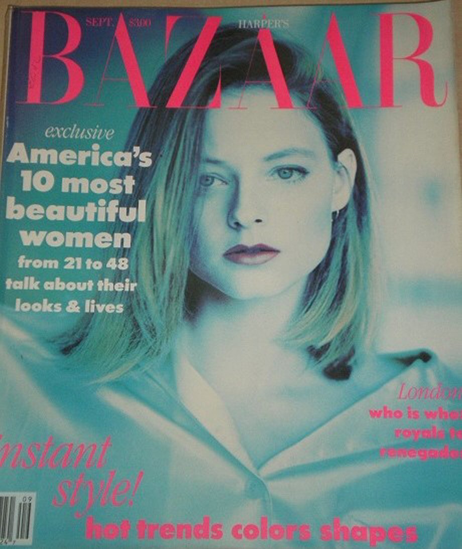 HARPERS BAZAAR USA magazine side cover  September 1989