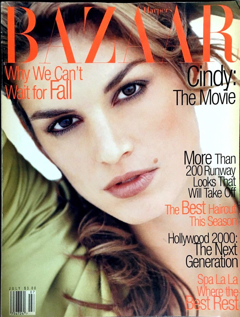 HARPERS BAZAAR USA magazine side cover  July 1995