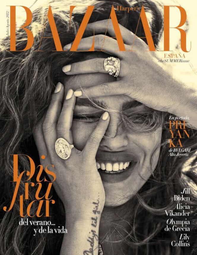 HARPERS BAZAAR SPAIN magazine side cover  July/August 2022