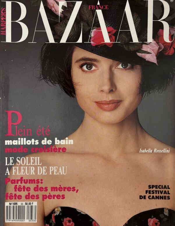 HARPERS BAZAAR FRANCE magazine side cover  May/June 1988