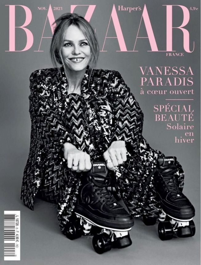 HARPERS BAZAAR FRANCE magazine side cover  November 2023