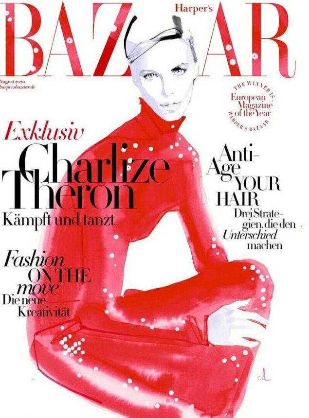 HARPERS BAZAAR GERMANY magazine side cover  August 2020